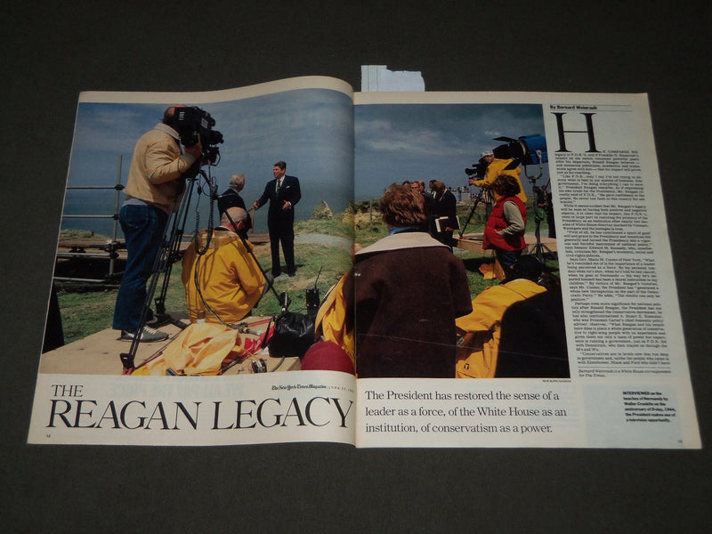 1986 JUNE 22 NEW YORK TIMES MAGAZINE SECTION - RONALD REAGAN COVER - J 3079