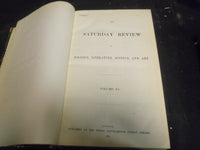 1881 SATURDAY REVIEW 2 BOUND VOLUMES - COMPLETE YR- PUBLISHED IN LONDON - R 1102