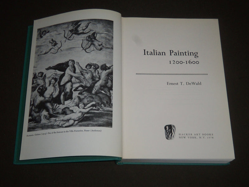 1978 ITALIAN PAINTING 1200-1600 BY ERNEST T. DE WALD HARDCOVER BOOK - I 920