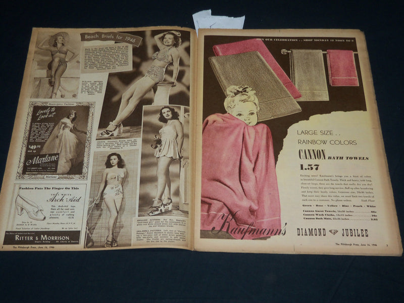 1946 JUNE 16 THE PITTSBURGH PRESS SUNDAY ROTO SECTION - BILLY CONN - NP 4563