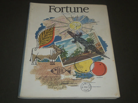 1948 FEBRUARY FORTUNE MAGAZINE - GREAT COVER & ADS - F 217