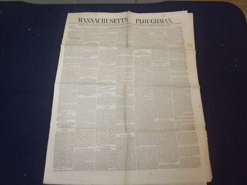 1849 MARCH 17 MASSACHUSETTS PLOUGHMAN NEWSPAPER - ELECTRO MAGNETISM - NP 5163