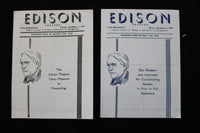 1935-1938 EDISON THEATRE MOVIE PROGRAMS - LOT OF 6 - K 1972