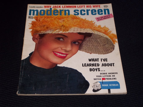 1956 AUGUST MODERN SCREEN MAGAZINE - DEBBIE REYNOLDS FRONT COVER - E 14518