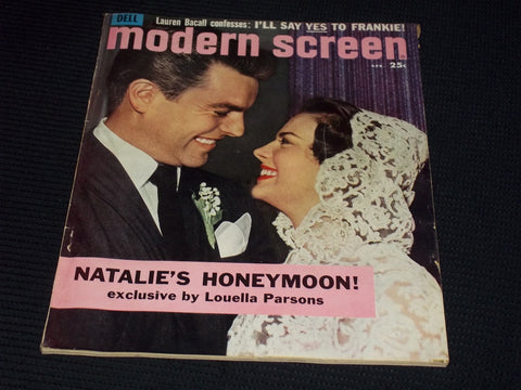 1958 APRIL MODERN SCREEN MAGAZINE - ROBERT WAGNER & NATALIE WOOD COVER - E 16835
