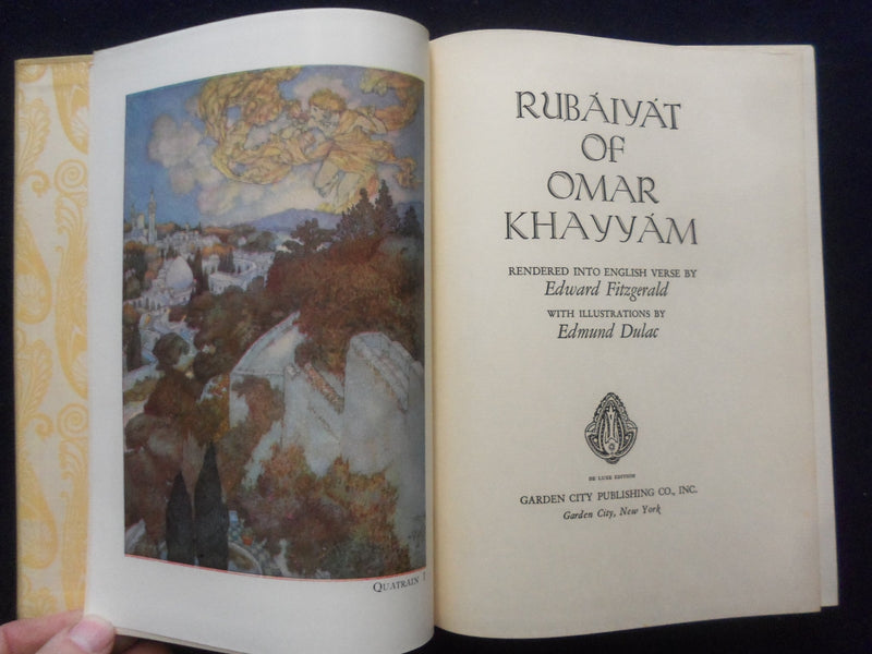 1937 RUBAIYAT OF OMAR KHAYYAM HARDCOVER BOOK ILLUSTRATED BY EDMUND DULAC-KD 8316