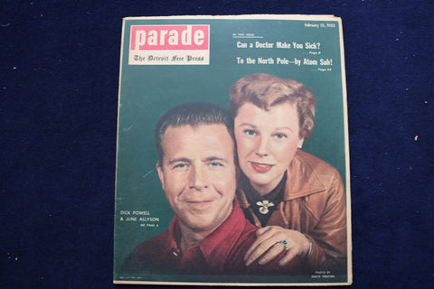1953 FEBRUARY 15 PARADE MAGAZINE - DICK POWELL & JUNE ALLYSON - E 22317