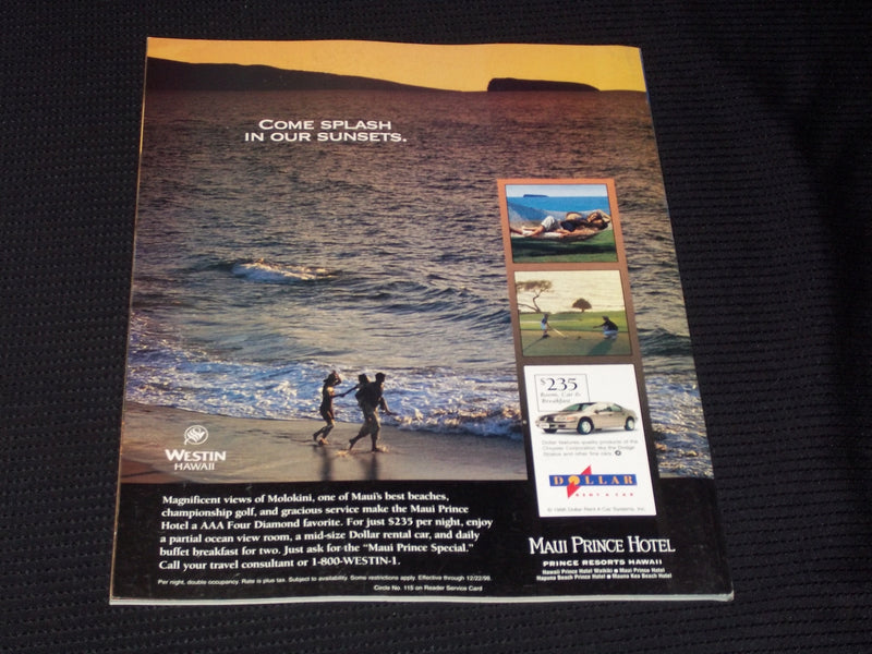 1998 FEBRUARY HAWAII MAGAZINE - KAPALUA FRONT COVER - E 1640