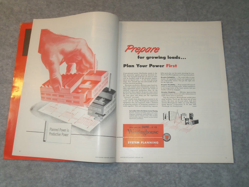 1952 JANUARY ELECTRIFIED INDUSTRY MAGAZINE - J 6327