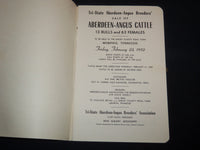 1952 TRI-STATE ABERDEEN-ANGUS BREEDERS' SALE CATALOG - SHELBY COUNTY - J 9109