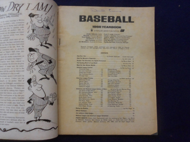1968 BASEBALL YEARBOOK MAGAZINE - YASTRZEMSKI-GIBSON-CLEMENTE-MANTLE - SP 6118T