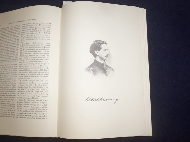 1974 THE HISORY OF CAMDEN COUNTY BICENTENNIAL EDITION HARDCOVER BOOK - KD 9086