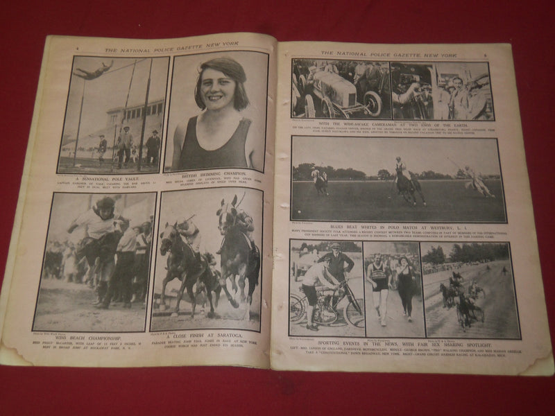 1922 SEPT 2 THE NATIONAL POLICE GAZETTE MAGAZINE - GREAT SPORT PHOTOS - B 5749