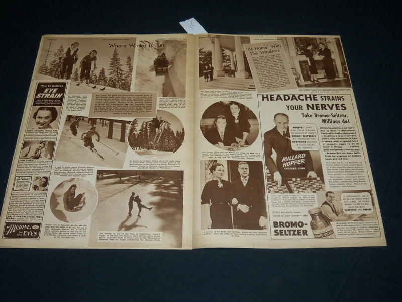 1939 JANUARY 29 THE PITTSBURGH PRESS SUNDAY ROTO SECTION - ALICE FAYE - NP 4552