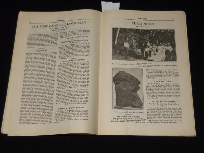 1918-1919 MID-WINTER HOBBIES MAGAZINE - 5TH AVE FACADE - VOL 1 NO. 3/4- SP 4863B