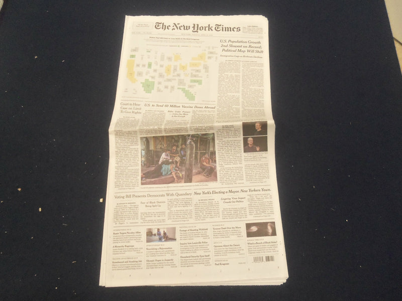 2021 APRIL 27 NEW YORK TIMES - U.S. TO SEND 60 MILLION VACCINE DOSES ABROAD