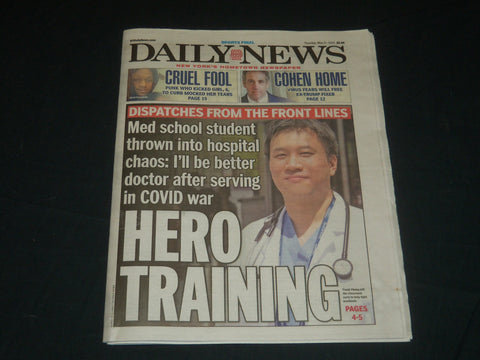 2020 MAY 21 NEW YORK DAILY NEWS NEWSPAPER - HERO TRAINING - FRONT LINES