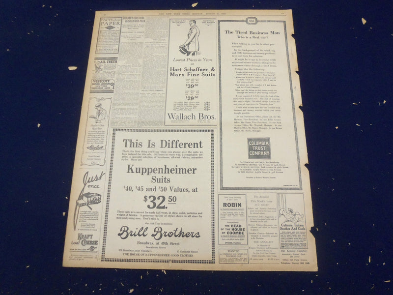1922 AUGUST 21 NEW YORK TIMES - RAIL CHIEFS SEE PEACE THIS WEEK - NT 8388