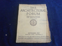 1917 SEPTEMBER THE ARCHITECTURAL FORUM MAGAZINE - PHOTOS, STORIES & ADS- ST 7298