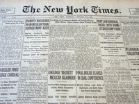 1926 JANAURY 12 NEW YORK TIMES - BANDITS MASSACRED 50 ON MEXICAN TRAIN - NT 5647