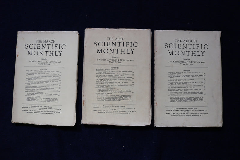 1941-1945 THE SCIENTIFIC MONTHLY MAGAZINE - LOT OF 10 - O 3582