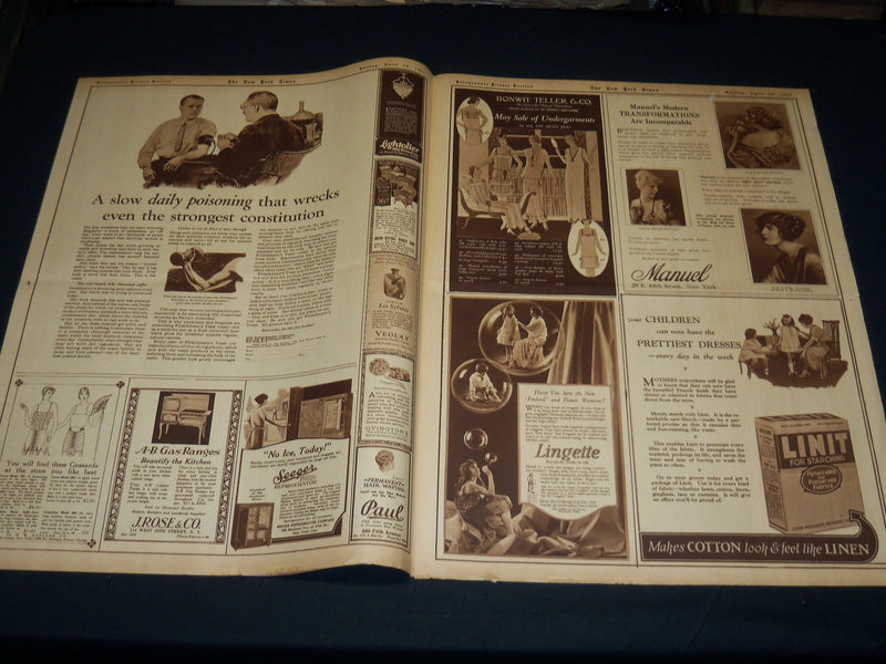 1923 APRIL 29 NEW YORK TIMES PICTURE SECTION - ZR-1 - BABE RUTH - NT 8882