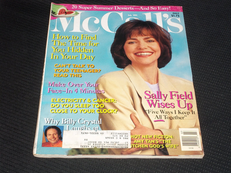 1991 JULY MCCALL'S MAGAZINE - SALLY FIELD FRONT COVER - E 657