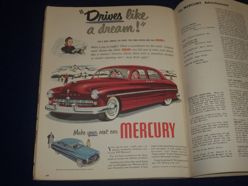 1949 ADVISORY SERVICE FOR STUDENTS OF ADVERTISING BOOK - NICE COLOR ADS - J 1775