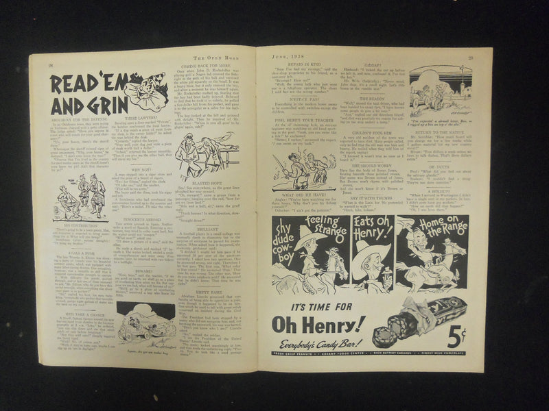 1938 JUNE OPEN ROAD FOR BOYS MAGAZINE - ST 4625