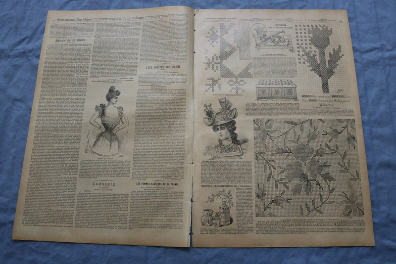 1897 JULY 18 LE PETIT ECHO DE LA MODE MAGAZINE-TULLE ET TAFFETAS-FRENCH- NP 8665