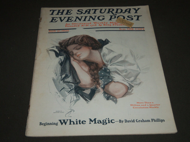 1909 NOV 27 THE SATURDAY EVENING POST MAGAZINE - HARRISON FISHER COVER - SP 961