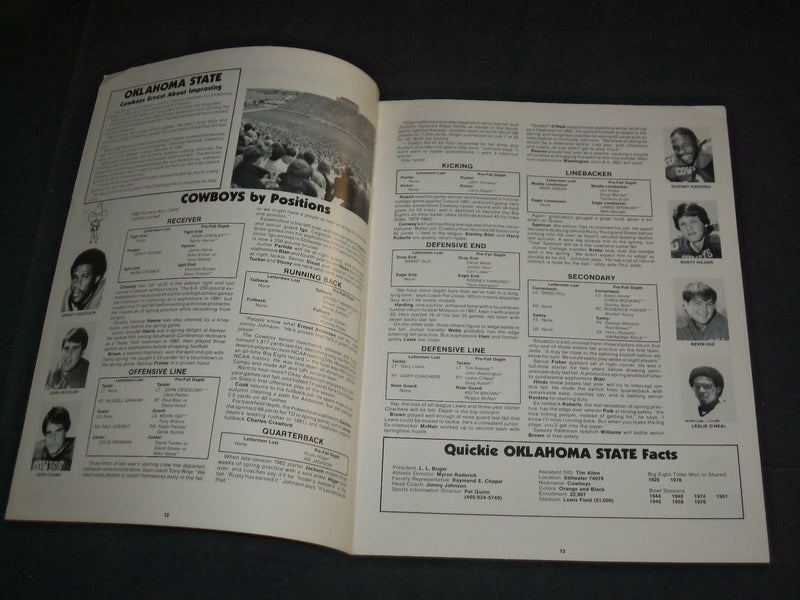 1983 BIG 8 CONFERENCE FOOTBALL PROGRAM - J 3853