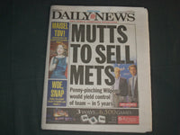 2019 DECEMBER 5 NEW YORK DAILY NEWS NEWSPAPER - WILPONS TO SELL NEW YORK METS