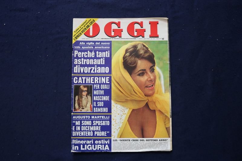 1971 JULY 26 OGGI MAGAZINE - ELIZABETH TAYLOR COVER - ITALIAN - E 23614