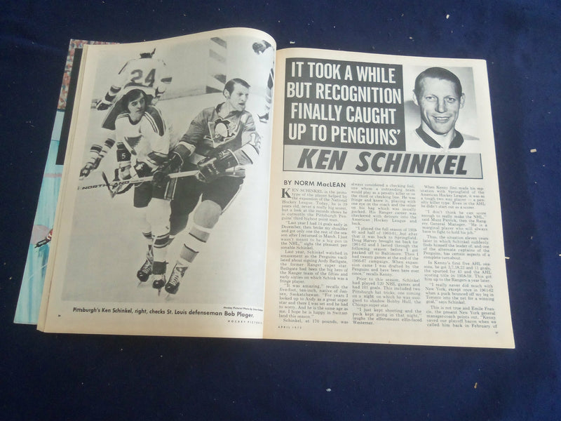 1972 APRIL HOCKEY PICTORIAL MAGAZINE - PETER MAHOVLICH COVER - ST 200X