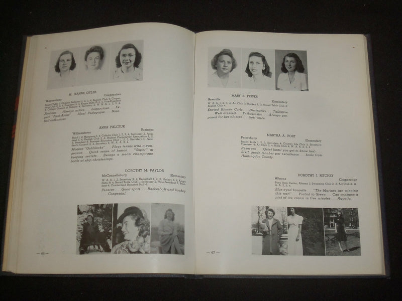 1944 CUMBERLAND SHIPPENSBURG TEACHERS COLLEGE YEARBOOK-SHIPPENSBURG, PA- YB 1959