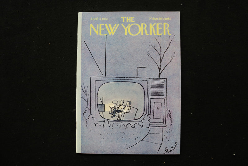 1970 ARPIL 4 NEW YORKER MAGAZINE - GREAT ILLUSTRATED COVER - NY 2806