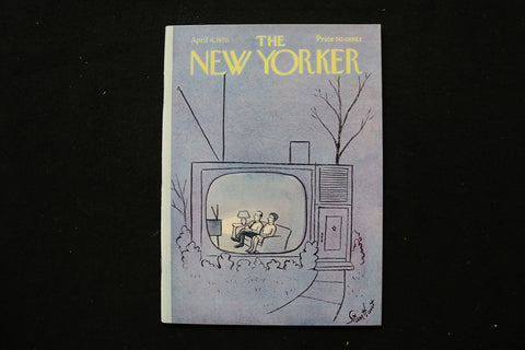 1970 ARPIL 4 NEW YORKER MAGAZINE - GREAT ILLUSTRATED COVER - NY 2806