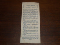 1940 DEMOCRATS FOR WILLKIE NATIONAL COMMITTEE PAMPHLET - NO THIRD TERM - K 1102