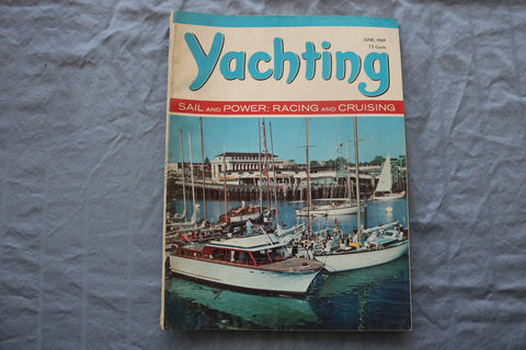 1969 JUNE YACHTING MAGAZINE - RACING AND CRUISING COVER - E 9487