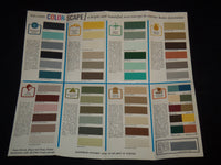 1966 SEARS COLOR-SCAPE EXTERIOR PAINTS COLOR CHART - FOLD-OUT - J 9167