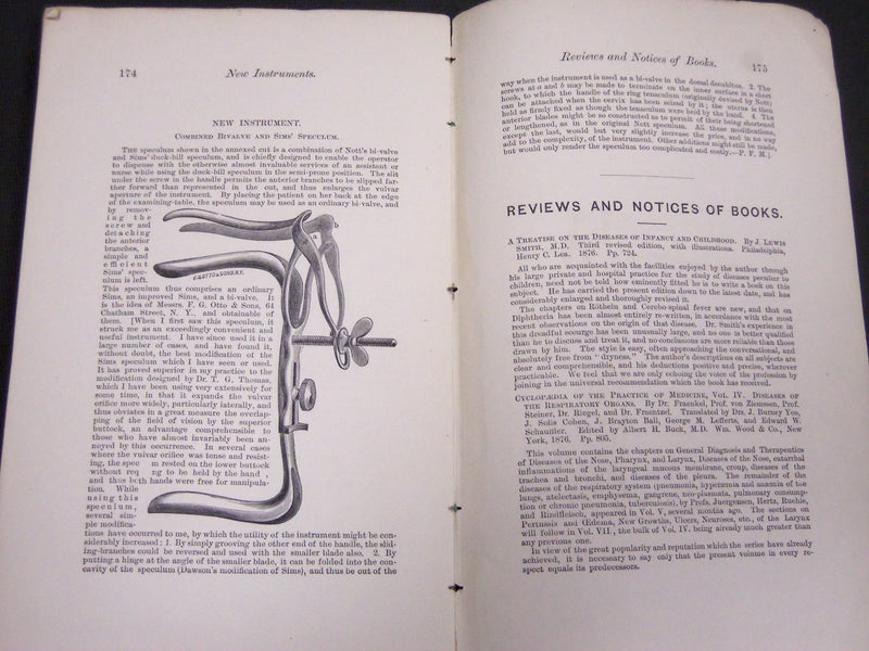 1876 THE AMERICAN JOURNAL OF OBSTETRICS MAGAZINE LOT OF 3 - NICE ADS - O 1092