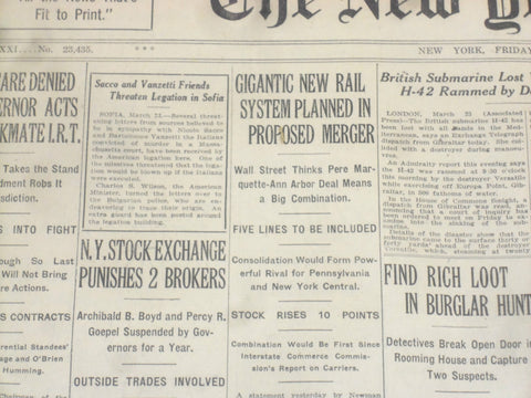 1922 MARCH 24 NEW YORK TIMES - MARQUETTE-ANN ARBOR RAILROAD DEAL - NT 8326