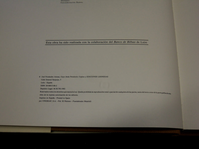 1982 LAS VIDRIERAS DE LA CATEDRAL DE LEON HARDCOVER BOOK - R 604G