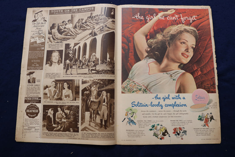 1944 JUNE 11 CHICAGO TRIBUNE MAGAZINE - DONNA REED COVER - E 22812