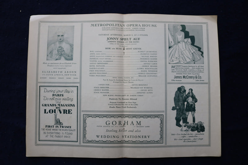 1929-1934 METROPOLITAN OPERA HOUSE PROGRAMS - LOT OF 4 - K 1699