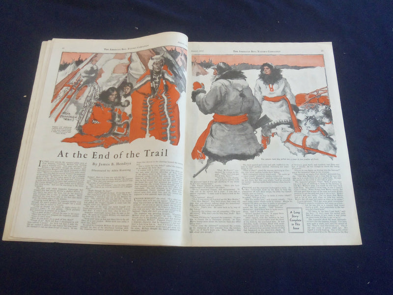 1932 AUGUST AMERICAN BOY MAGAZINE - THE RAIDERS BY JAMES SCHULTZ - ST 7071