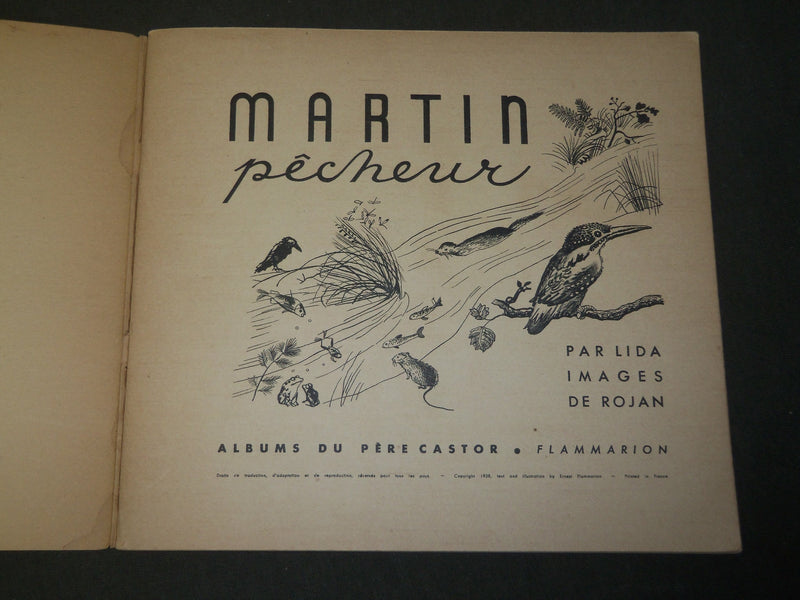 1947 ALBUMS DU PERE CASTOR BOOK LOT OF 2 - MARTIN PECHEUR - COUCOU - KD 5397