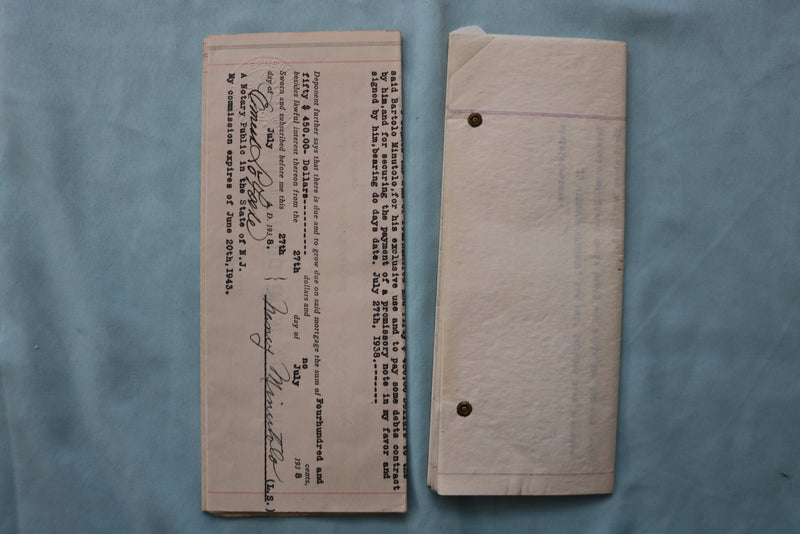 1938-1939 NEW JERSEY MORTGAGE AND PROPERY SALE CONTRACT - LOT OF 2 - K 2576