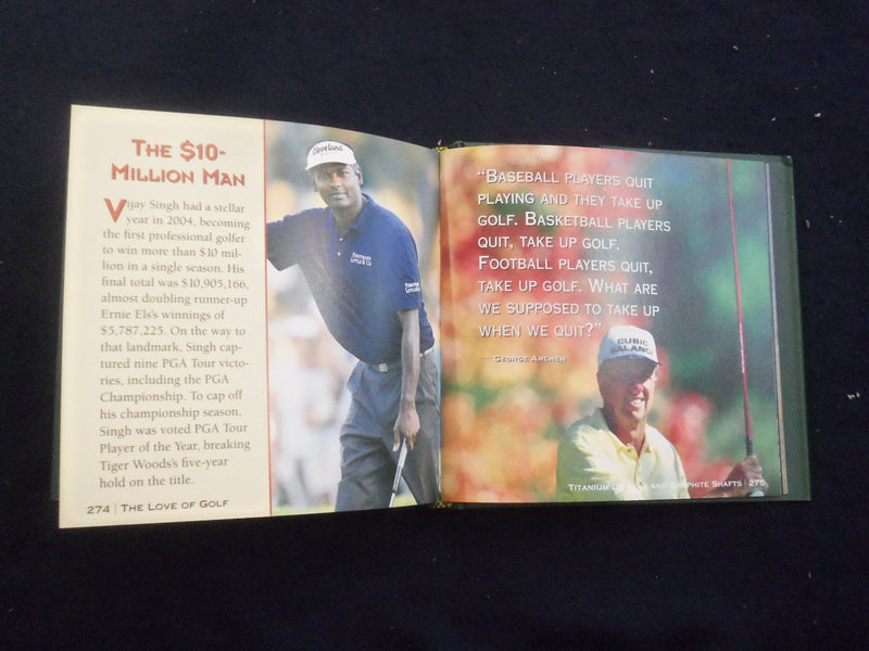 2005 THE LOVE OF GOLF HARDCOVER BOOK BY DAVE BARRETT - KD 8222